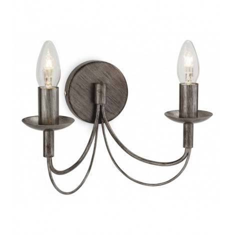 Applique 2 ampoules Regency, argent ancien|Appliques murales|Luminaire Center