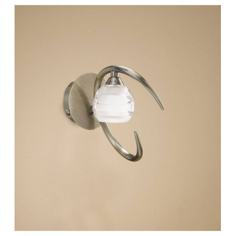 Applique murale Loop 1 Ampoule G9 laiton antique|Appliques murales|Luminaire Center