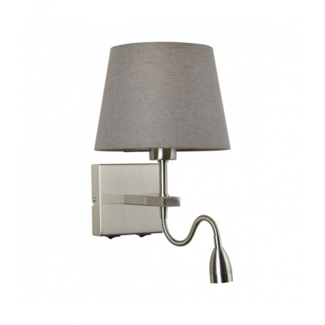 Applique de chevet grise Norte Nickel|Appliques murales|Luminaire Center