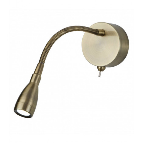 Applique avec liseuse Led Adjustable Métal Laiton antique 6 ampoules 28,5cm|Appliques murales|Luminaire Center