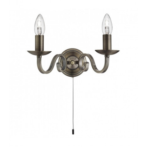 Applique 2 ampoules Richmond, en laiton antique|Appliques murales|Luminaire Center