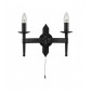 Applique 2 ampoules Cartwheel, en fer forgé noir|Appliques murales|Luminaire Center
