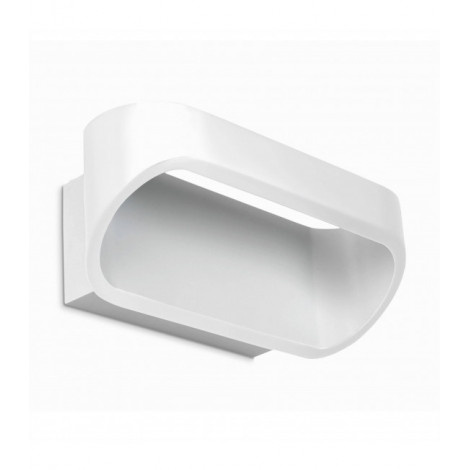 Applique LED Oval, aluminium blanc mat, 18 cm|Appliques murales|Luminaire Center