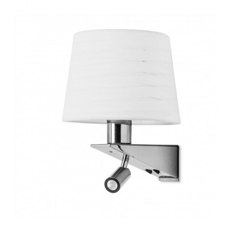 Applique Gloss avec liseuse, nickel satiné, sans abat jour|Appliques murales|Luminaire Center