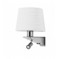 Applique Gloss avec liseuse, nickel satiné, sans abat jour|Appliques murales|Luminaire Center