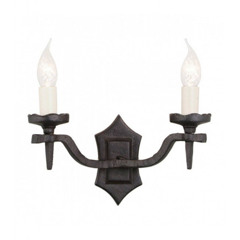 Applique Rectory, fer forgé noir, 2 ampoules|Appliques murales|Luminaire Center