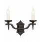 Applique Rectory, fer forgé noir, 2 ampoules|Appliques murales|Luminaire Center