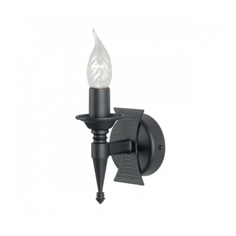 Applique Saxon, fer forgé noir, 1 ampoule|Appliques murales|Luminaire Center