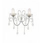 Applique Tabitha, chrome et cristal, 2 ampoules|Appliques murales|Luminaire Center