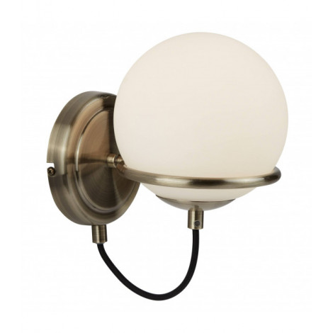 Applique Sphere, laiton antique et verre, 1 ampoule|Appliques murales|Luminaire Center