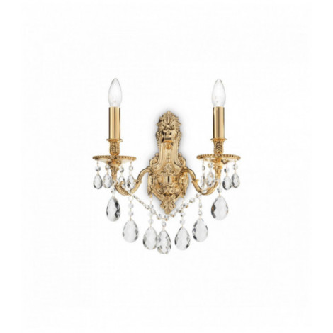 Applique murale Dorée en cristal GIOCONDA 2 ampoules|Appliques murales|Luminaire Center