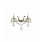 Applique murale Dorée en cristal FLORIAN 2 ampoules|Appliques murales|Luminaire Center