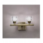 Applique Cuadrax avec interrupteur 2 Ampoules G9, laiton antique|Appliques murales|Luminaire Center