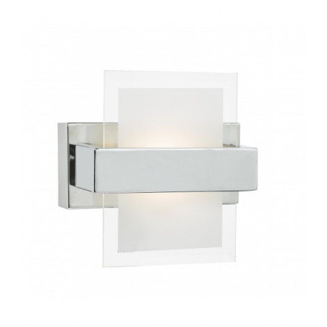 Applique murale Apt chrome poli et verre à facettes blanc 1 ampoule|Appliques murales|Luminaire Center