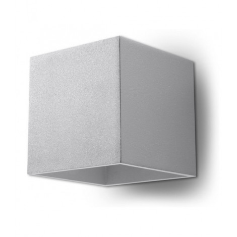 Applique murale QUAD aluminium gris 1 ampoule|Appliques murales|Luminaire Center