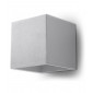 Applique murale QUAD aluminium gris 1 ampoule|Appliques murales|Luminaire Center