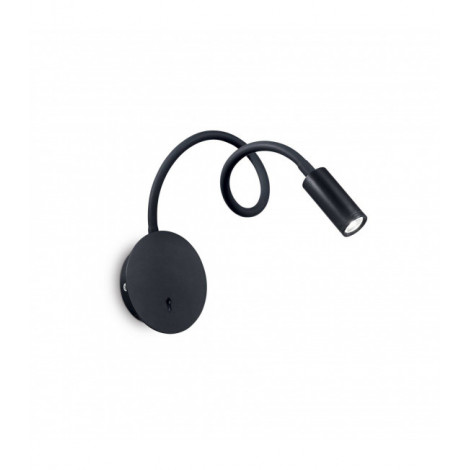 Applique avec liseuse Focus-2 1 ampoule Métal Noir|Appliques murales|Luminaire Center