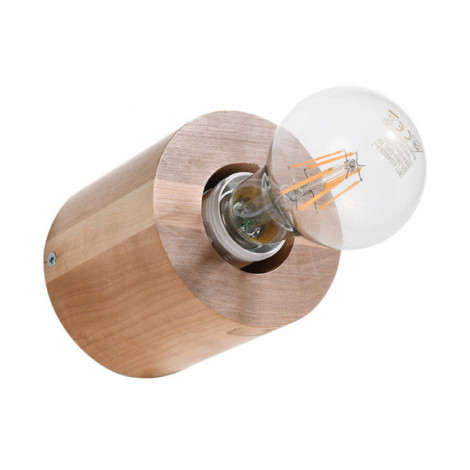 Applique murale Salgado Bois Bois naturel 1 ampoule 10cm|Appliques murales|Luminaire Center