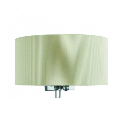 Applique Drum Pleat, en chrome et verre, abat-jour crème|Appliques murales|Luminaire Center