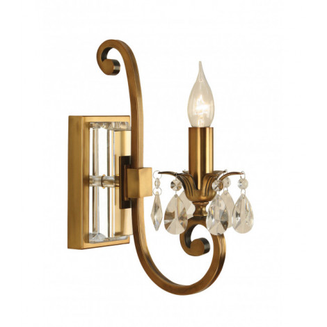 Applique Oksana, laiton antique, pendeloques cristal|Appliques murales|Luminaire Center