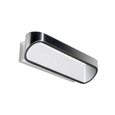 Applique LED Oval, aluminium brossé et blanc mat, 30 cm|Appliques murales|Luminaire Center