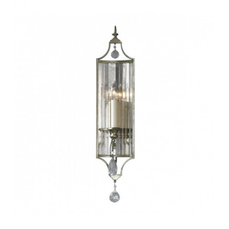 Applique Gianna, argent cristal et verre miroir , 1 ampoule|Appliques murales|Luminaire Center