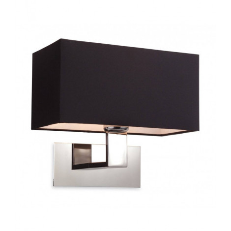 Applique Prince, acier, avec abat-jour noir|Appliques murales|Luminaire Center