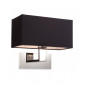 Applique Prince, acier, avec abat-jour noir|Appliques murales|Luminaire Center