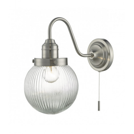 Applique murale Tamara nickel satiné et verre 1 ampoule|Appliques murales|Luminaire Center