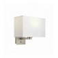 Applique murale Issac Rectangular en Acier et tissu blanc vintage|Appliques murales|Luminaire Center