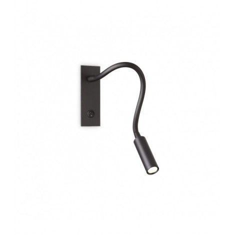 Applique avec liseuse Io Métal,aluminium Noir 1 ampoule 12cm|Appliques murales|Luminaire Center