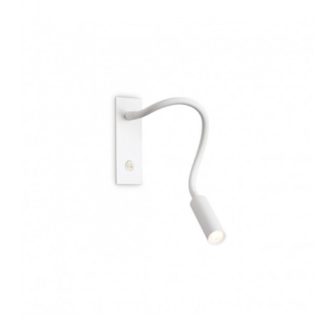 Applique avec liseuse Io Métal,aluminium blanc 1 ampoule 12cm|Appliques murales|Luminaire Center