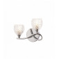 Applique Boyer, chrome et verre, droite, 2 ampoules|Appliques murales|Luminaire Center