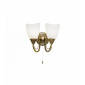 Applique Haughton, laiton antique et verre, 2 ampoules|Appliques murales|Luminaire Center