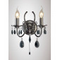 Applique murale Luna 2 Ampoules chrome noir/cristal|Appliques murales|Luminaire Center