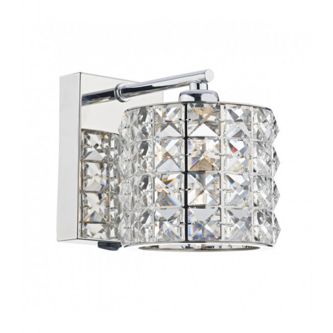 Applique murale Agneta cristal et chrome poli 1 ampoule|Appliques murales|Luminaire Center