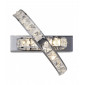 Applique murale Eternity cristal et chrome poli 3 ampoules|Appliques murales|Luminaire Center