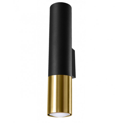 Applique murale Loopez Acier Or,noir 2 ampoules 29cm|Appliques murales|Luminaire Center