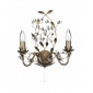 Applique 2 ampoules Almandite, en or brun et cristal|Appliques murales|Luminaire Center