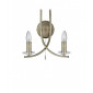 Applique 2 ampoules Ascona, en laiton antique et verre|Appliques murales|Luminaire Center
