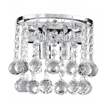 Applique 2 ampoules Hanna, en chrome et cristal|Appliques murales|Luminaire Center