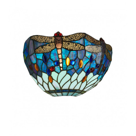 Applique Dragonfly Blue, verre et métal|Appliques murales|Luminaire Center
