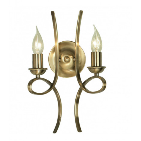 Applique 2 ampoules Penn, laiton brossé|Appliques murales|Luminaire Center
