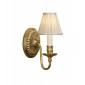 Applique Fitzroy laiton, bougie couleur ivoire, abat-jour simili soie beige|Appliques murales|Luminaire Center