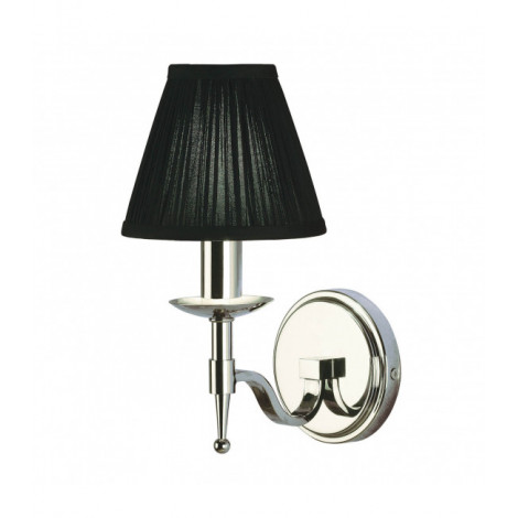 Applique 1 ampoule Stanford, nickel, abat-jour noir|Appliques murales|Luminaire Center