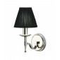 Applique 1 ampoule Stanford, nickel, abat-jour noir|Appliques murales|Luminaire Center