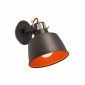 Applique Vintage, acier, gris urbain et orange|Appliques murales|Luminaire Center
