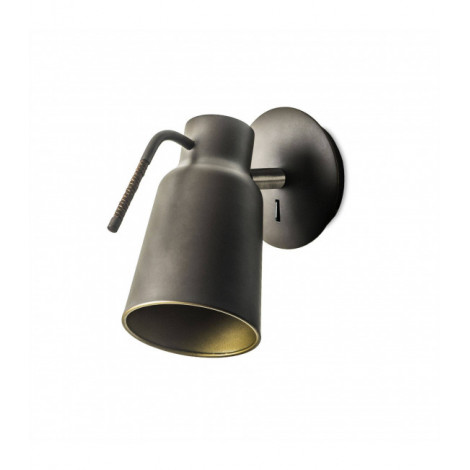 Applique Funk, acier, marron et or|Appliques murales|Luminaire Center