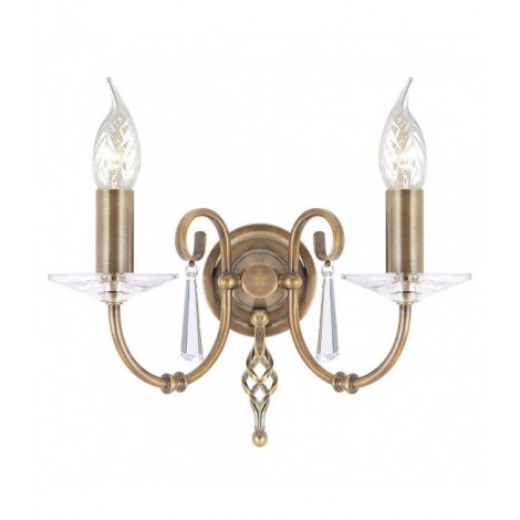 Applique Aegean, laiton antique et verre, 2 ampoules|Appliques murales|Luminaire Center