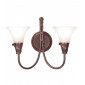 Applique Emily, cuivre, et verre, 2 ampoules|Appliques murales|Luminaire Center